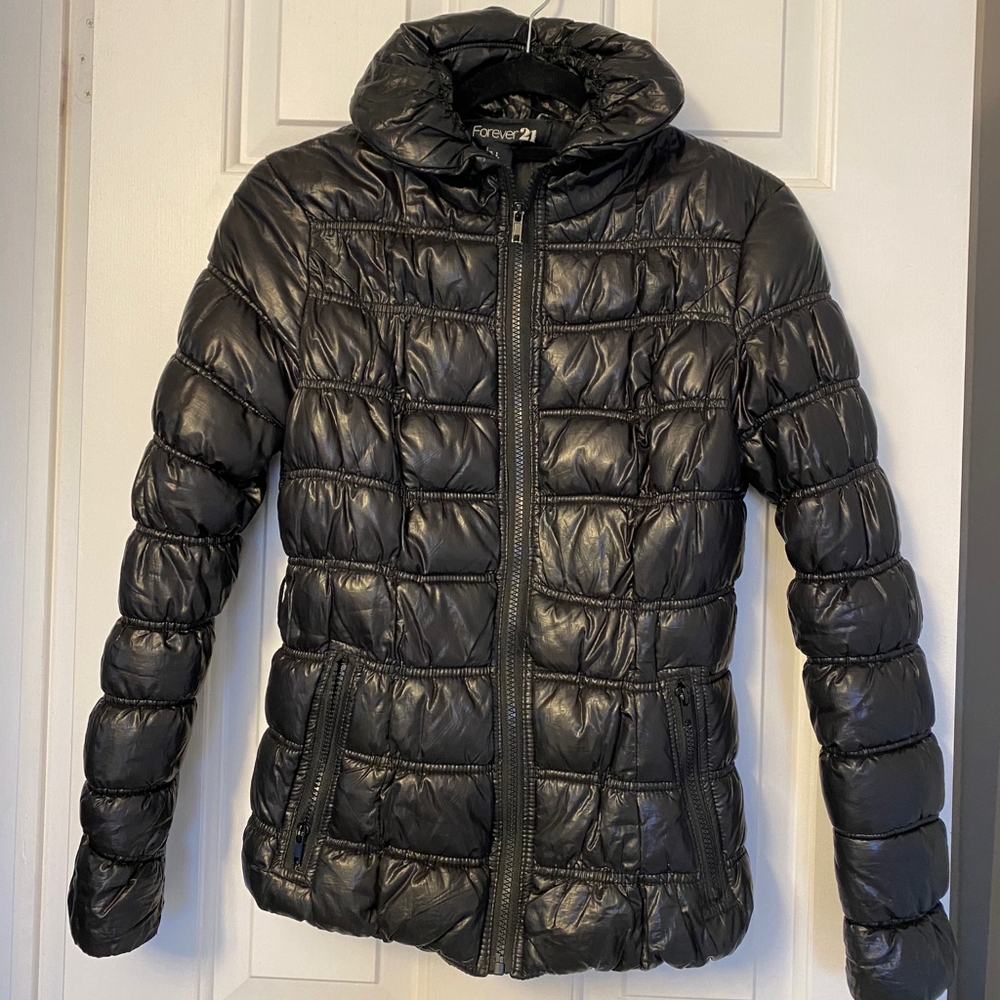 Back winter coat - girls size 10/12